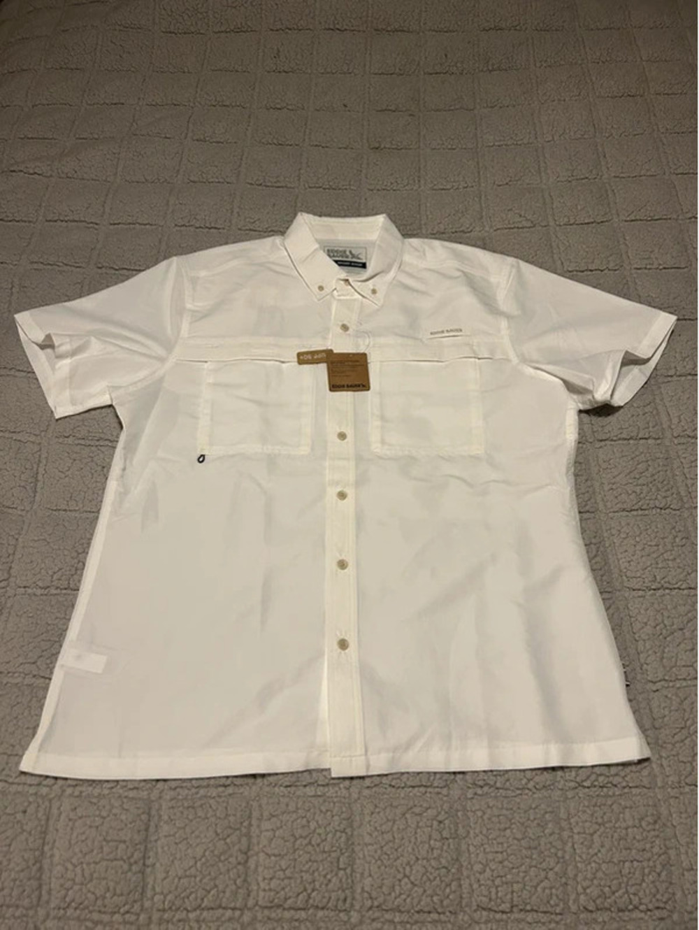 Eddie Bauer Sport Shop UPF 50+ Fishing Shirt White Men’s L NWT